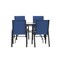 Flash Furniture Brazos 5 Piece Patio Dining Set w/Tempered Glass Patio Table w/4 Chairs w/Navy Seats and Backs FV-120B-303CNV-GG - alternate 1